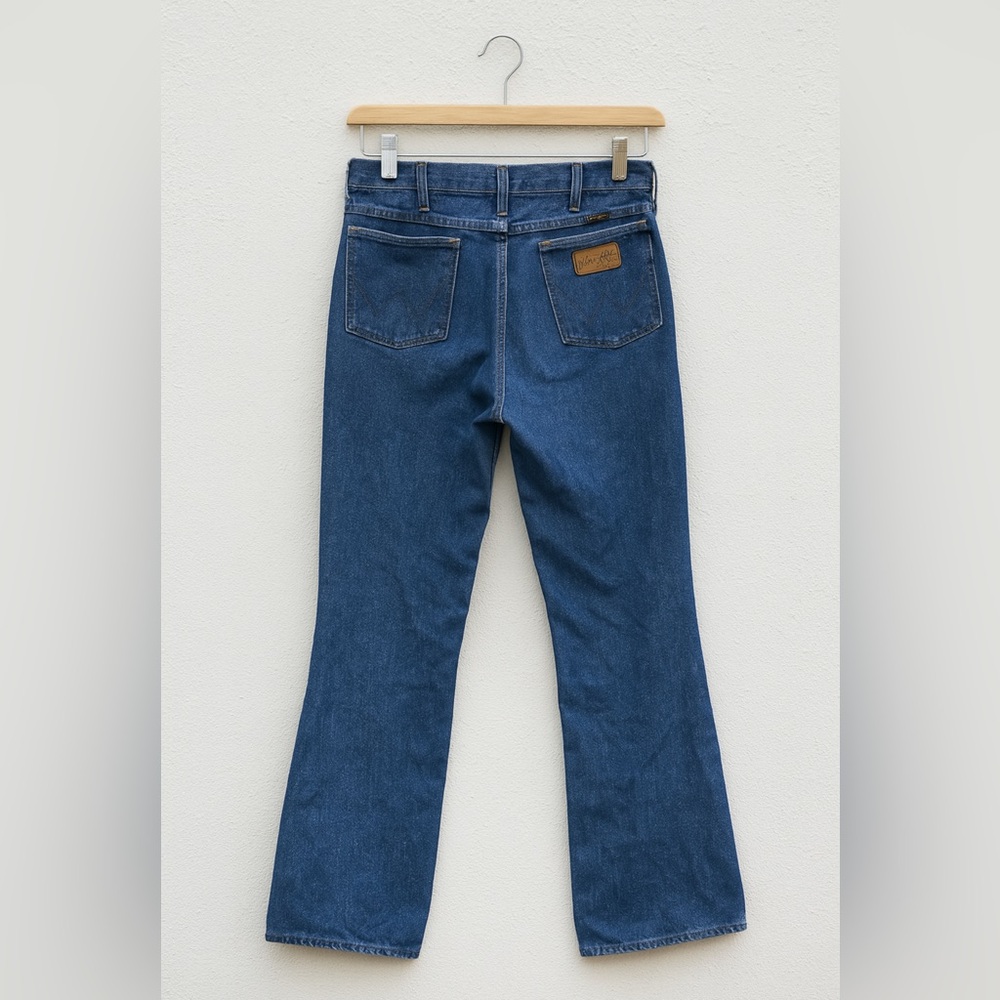 Vintage Wrangler Men’s Blue Slim Fit Denim Jeans sz 38/36 Western Rodeo USA